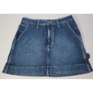 Lee Denim Skirt Womens Size 2 Western Boho High Waisted Jean Skirt Summer‎
